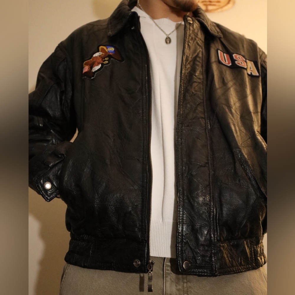 USA LEATHER JACKET 1 OF 1